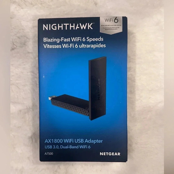 NETGEAR Nighthawk WiFi 6 USB 3.0 Adapter (A7500) AX1800 Dual-Band Wirele - Picture 1 of 7